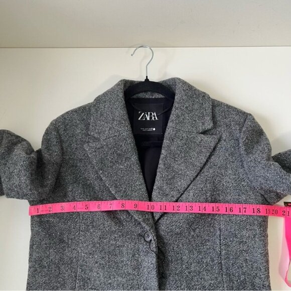 ZARA WOMAN ZW COLLECTION Combined Wool Coat - Picture 11 of 13